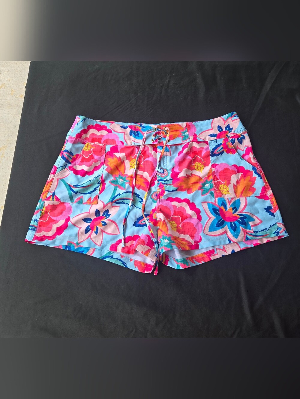 La Blanca Blue‎ Floral Beach Pool Shorts New Without Tag